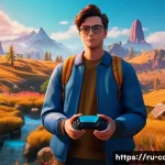 Home 21 레트로 게임의 리마스터 성공 사례 - A detailed scene of a classic video game remaster setting: a nostalgic fantasy landscape with enhanc...